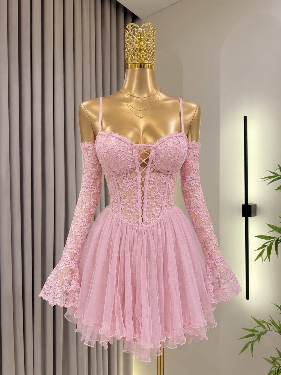 Robe Corset avec Gants Dentelle importation