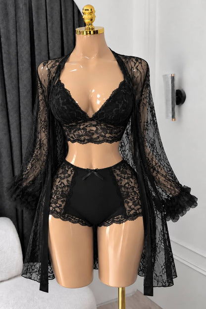 nuisette taline dentelle 03 pcs importation