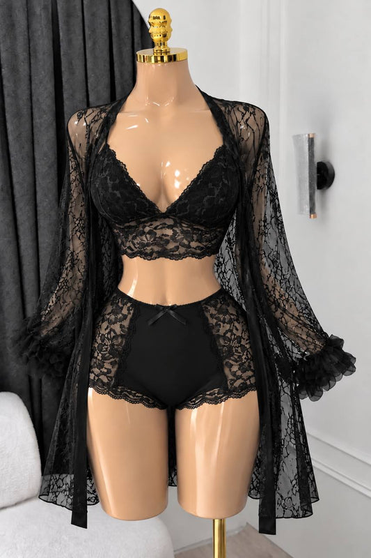 nuisette taline dentelle 03 pcs importation