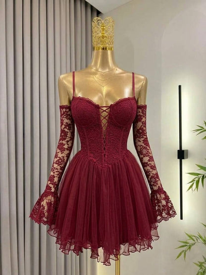 Robe Corset avec Gants Dentelle importation