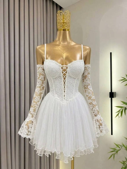 Robe Corset avec Gants Dentelle importation