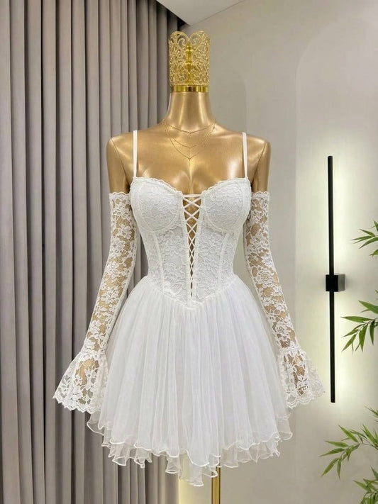 Robe Corset avec Gants Dentelle importation