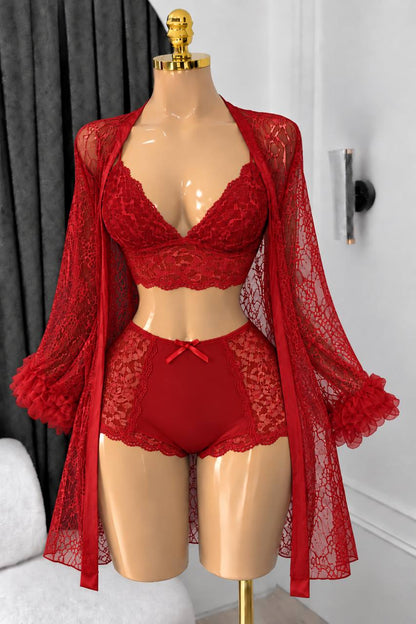 nuisette taline dentelle 03 pcs importation
