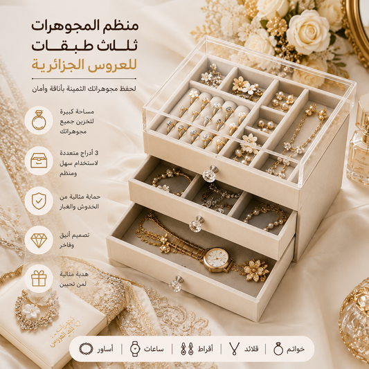 علبة حفظ المجوهرات الفاخرة